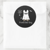 Sticker Rond Chien-chien français Halloween Chien-chien-chien-c (Sac)