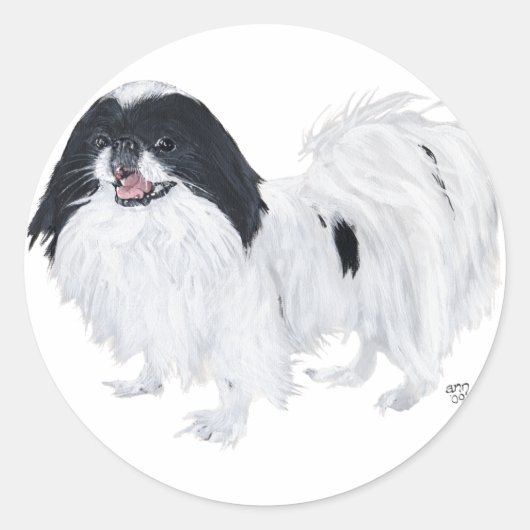 Sticker Rond Chien chinois japonais (Devant)
