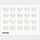 Sticker Rond Chien Chiot fête d'anniversaire (Feuille)