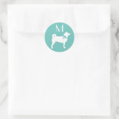Sticker Rond Chien chiot Shiba Inu (Sac)