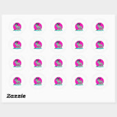 Sticker Rond Chien comme robot (Feuille)