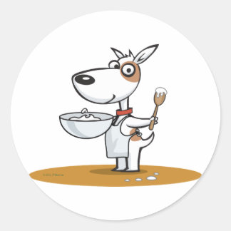 Sticker Rond Chien Cook