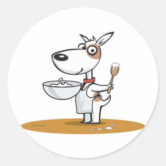 Sticker Rond Chien Cook (Devant)