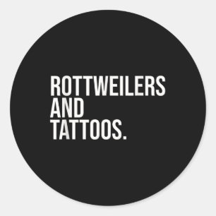 Sticker Rond Chien Cool Rottweilers Et Tattoos Rottweiler Propr