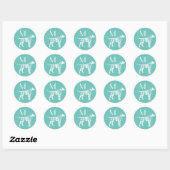 Sticker Rond Chien dalmate chiot (Feuille)