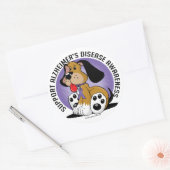 Sticker Rond Chien d'Alzheimer (Enveloppe)