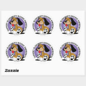 Sticker Rond Chien d'Alzheimer (Feuille)