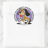 Sticker Rond Chien d'Alzheimer (Sac)