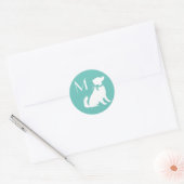 Sticker Rond Chien de Berger australien Chien Chien Chien Chien (Enveloppe)