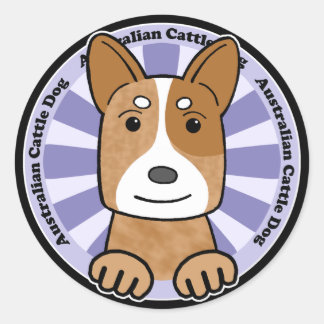 Sticker Rond Chien de bétail australien