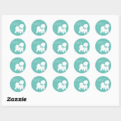 Sticker Rond Chien de Bichon Frise Puppy (Feuille)