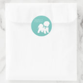 Sticker Rond Chien de Bichon Frise Puppy (Sac)
