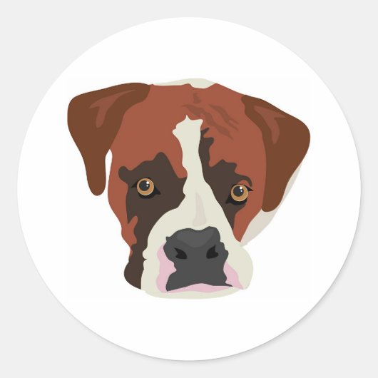 Sticker Rond Chien de boîte (Devant)