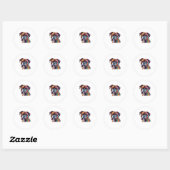 Sticker Rond Chien de boîte 2 (Feuille)