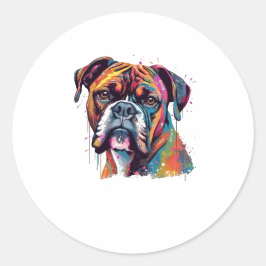 Sticker Rond Chien de boîte 2 (Devant)