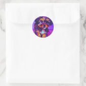 Sticker Rond chien de calico (Sac)