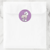 Sticker Rond Chien de caniche standard Thunder_Cove (Sac)