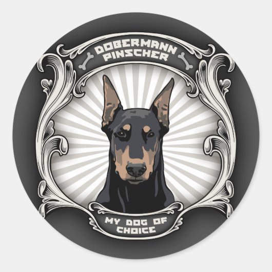 Sticker Rond Chien de choix (Devant)