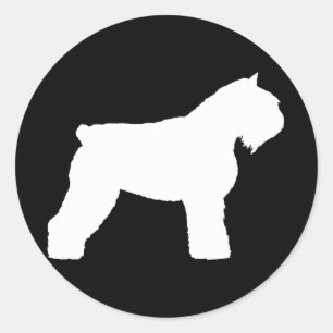 Sticker Rond Chien de DES Flandres de Bouvier