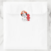 Sticker Rond Chien de feu Dalmation (Sac)