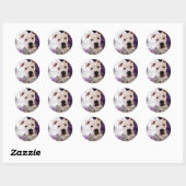 Sticker Rond Chien de lune (Feuille)