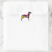 Sticker Rond chien de mosaïque (Sac)