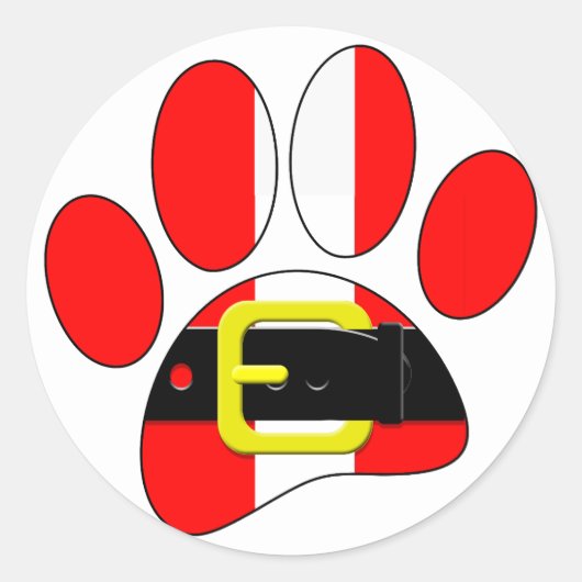 Sticker Rond Chien de Noël (Devant)