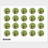 Sticker Rond Chien de prairie (Feuille)