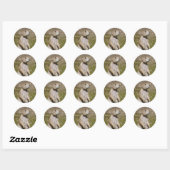 Sticker Rond Chien de prairie à queue noire (Feuille)