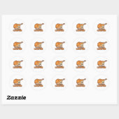 Sticker Rond Chien de professionnel drôle chat endormi (Feuille)