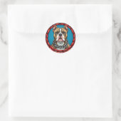 Sticker Rond Chien de race Cool (Sac)