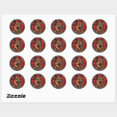 Sticker Rond Chien de race Cool (Feuille)