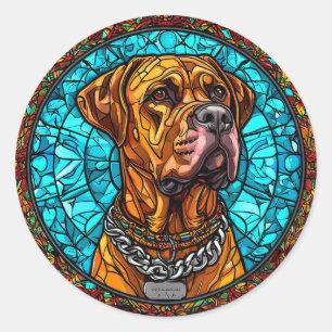 Sticker Rond Chien de race Cool