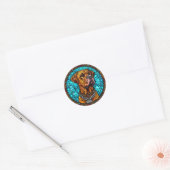 Sticker Rond Chien de race Cool (Enveloppe)