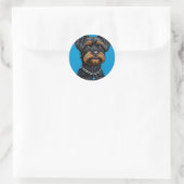 Sticker Rond Chien de race Cool (Sac)