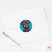 Sticker Rond Chien de race Cool (Enveloppe)