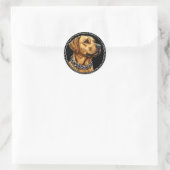 Sticker Rond Chien de race Cool (Sac)