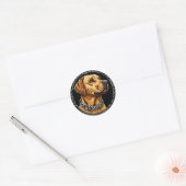 Sticker Rond Chien de race Cool (Enveloppe)