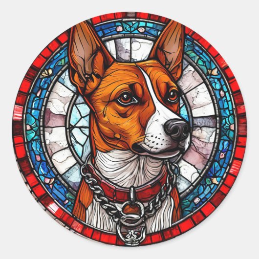 Sticker Rond Chien de race Cool (Devant)