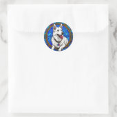 Sticker Rond Chien de race Cool (Sac)