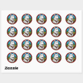 Sticker Rond Chien de race Cool (Feuille)