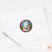 Sticker Rond Chien de race Cool (Enveloppe)