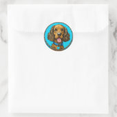 Sticker Rond Chien de race Cool (Sac)