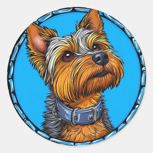 Sticker Rond Chien de race Cool (Devant)