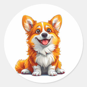 Sticker Rond Chien de race Cool