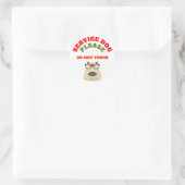 Sticker Rond Chien de service (Sac)