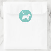 Sticker Rond Chien de St. Bernard Puppy (Sac)