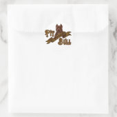 Sticker Rond Chien de Terrier Tétrrier américain (Sac)