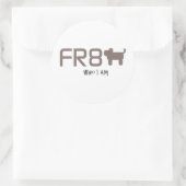 Sticker Rond Chien de transport que je suis (Sac)