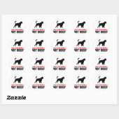 Sticker Rond Chien d'eau portugais (Feuille)